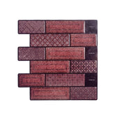 Cherry Red Peel and Stick Tile | Red Subway Stick on Tile